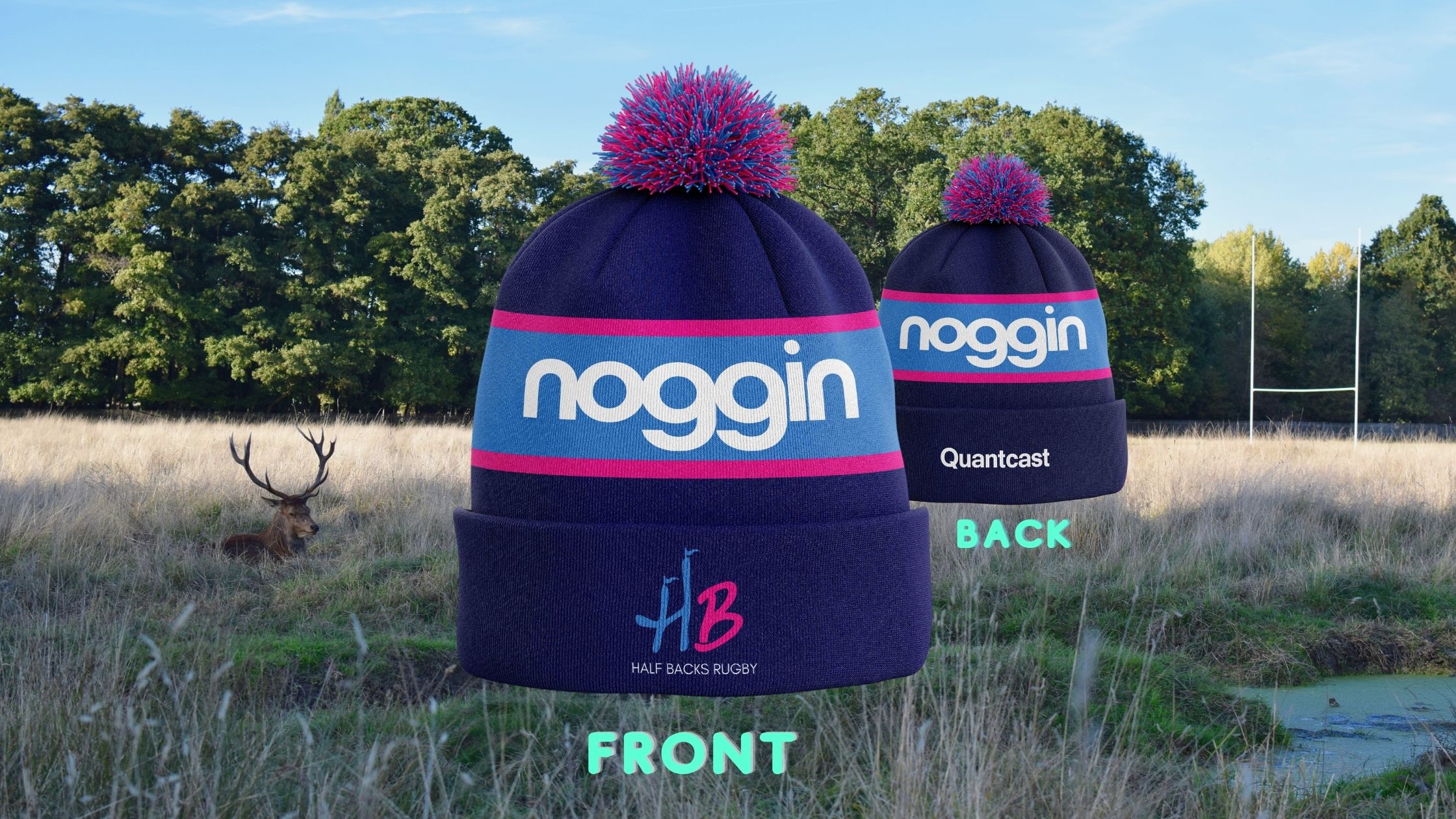 Half Backs team up with Quantcast & Noggin Sport to bring you warm woolly hats for the winter season! ❄️