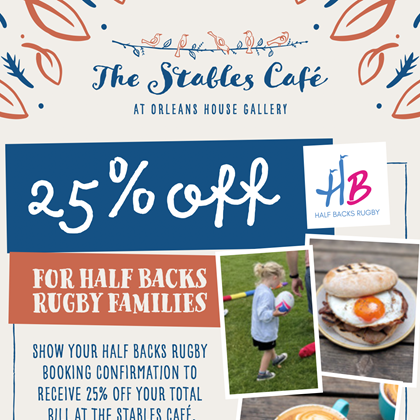 25 % off The Stables Café