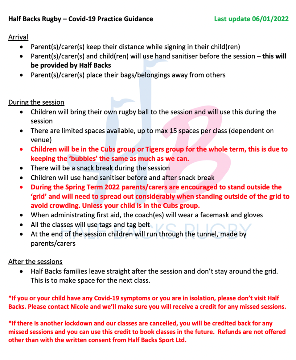 Covid-19 guidance