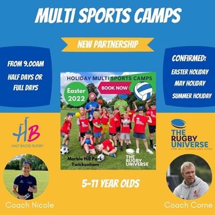 New Partnership with The Rugby Universe - Multi Sports Camps